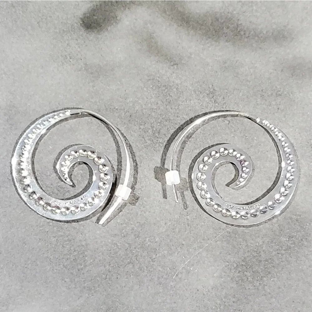 Sterling silver stamped 925 Mexican‎ boho earrings
